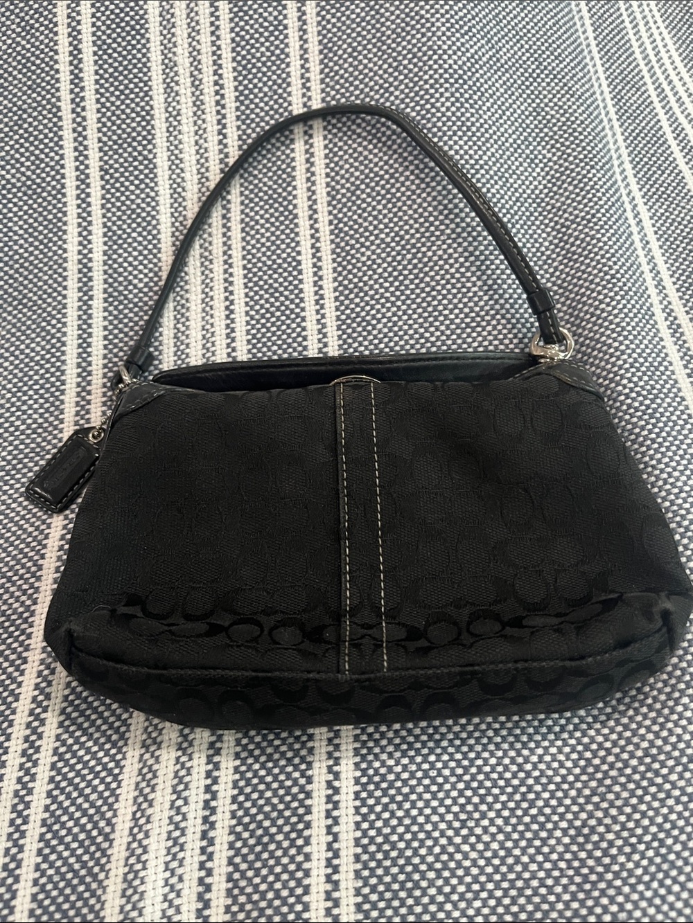 Coach Black Signature Mini Shoulder Bag